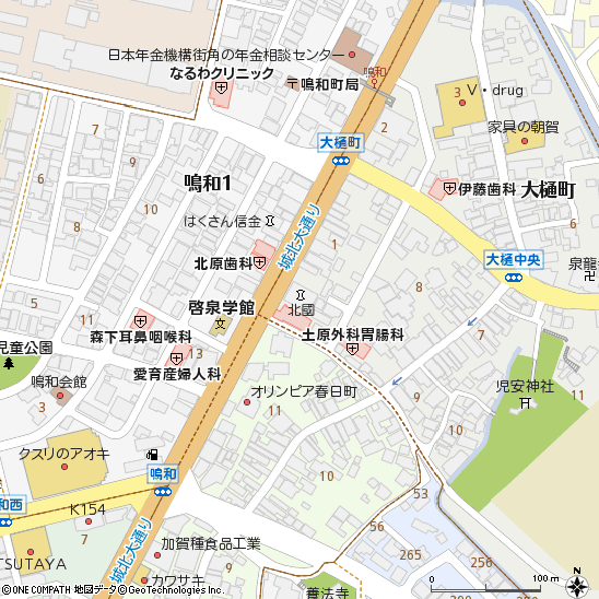 鳴和支店（金沢城北支店内）付近の地図